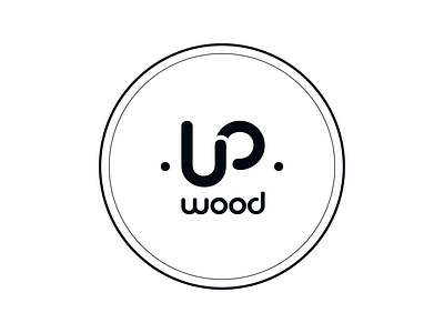 Logo UPWOOD black decor design graphic design homedecor interior logo logotype natural vector wood