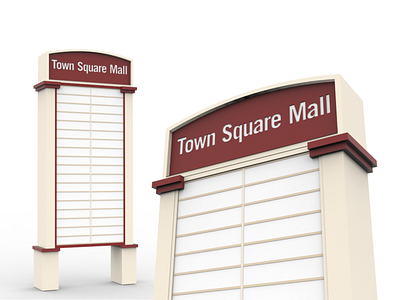 Town Square Mall 3D Rendering 3d