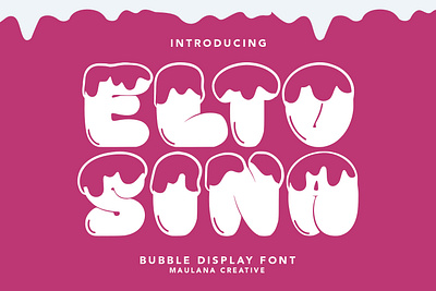 Eltosina Bubble Display Font branding font fonts graphic design logo