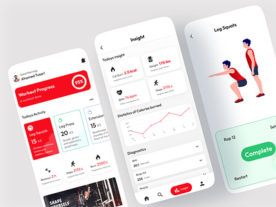 Fitness app with Integrated AI ai ai fitness ai fitness app ai health app bodybuilding fit fitness gym mobile myfitnesspal ui uiux ux