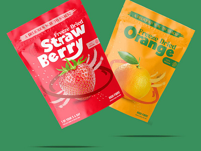 Freeze Dried Fruits Pouch Packaging apple bag design design dried dry fruits freeze fruits label orange organic packaging pineapple pouch design sacet strawbery