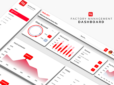 Factory Flow -Factory Management Dashboard!!! 3d animation branding design graphic design id illustration logo motion graphics ui vector