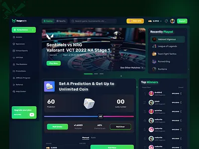 Online Gaming Landing Page 2024 trend best design betting website casino website crypto dribbble best shot gambling gambling design game game design illustration landing page logo mobile app nft landing page online gaming ui elements uiux web landing page website design