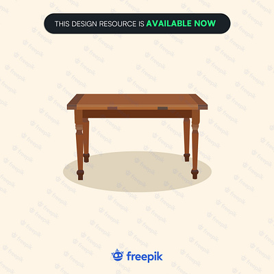 Wooden table realistic vector illustration antique wooden table