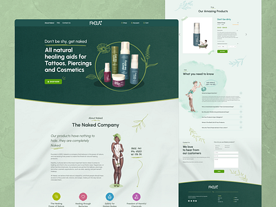 Naked All Natural Cosmetics figma ui webdesign