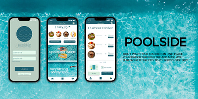 POOLSIDE: a UX design course project app design branding graphic design logo logo design ui ux ux design ux research visual identity