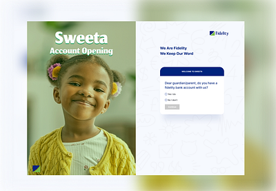 Fidelity Bank Sweeta Account Opening dailyui design graphic design minimal ui ux