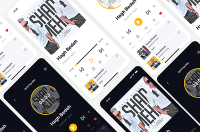 Music player - App design app design dark mode light mode mobile design music player ui ui design uiux ux ux design