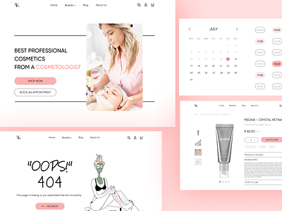 Cosmetology Website beauty cosmetology ui ux web design