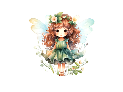 Cute Fairy Illustration joyful