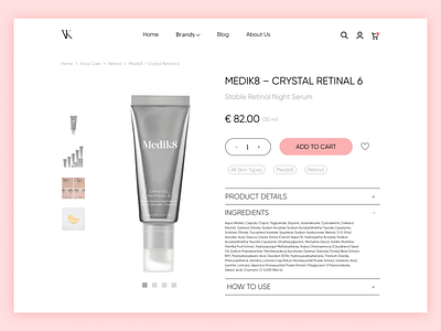 Product card/ Cosmetology Website beauty cosmetics cosmetology design pink product card ui ux web