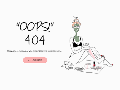 404 404 beauty cosmetics pink web design