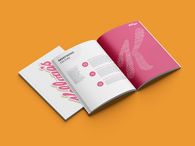 Kellogg's Annual Report annual report kellogs layout magazine reseach typography ui