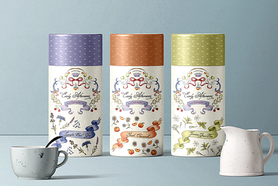 Early Afternoon Tea Co branding graphic design illustration mockup packaging photoshop tea typography