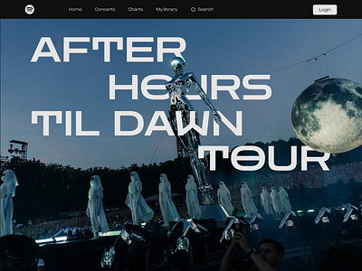 Longread - The Weeknd: After Hours til Dawn Tour cosmos longrid music ui ux web design weeknd