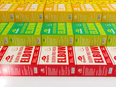 elbow pasta packaging design box packaging branding creative elbow pasta flat food food packaging gluten free graphic design label label design package packaging design packet pasta packaging product design