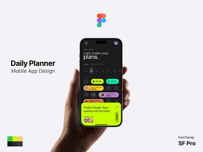 Daily Planner Mobile App Design android app ios app mobile app new app new trend app planner ui ui design uiux design
