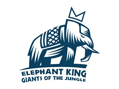 Elephant King branding elephant victor graphic design lettermark logo logo minimalist logo modern logo design victor design