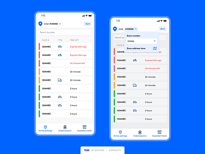 Parking app - Attendant's flow app cards design ios lists mobile native nav bar parking app product tables ui ui design user experience ux ux design visual design