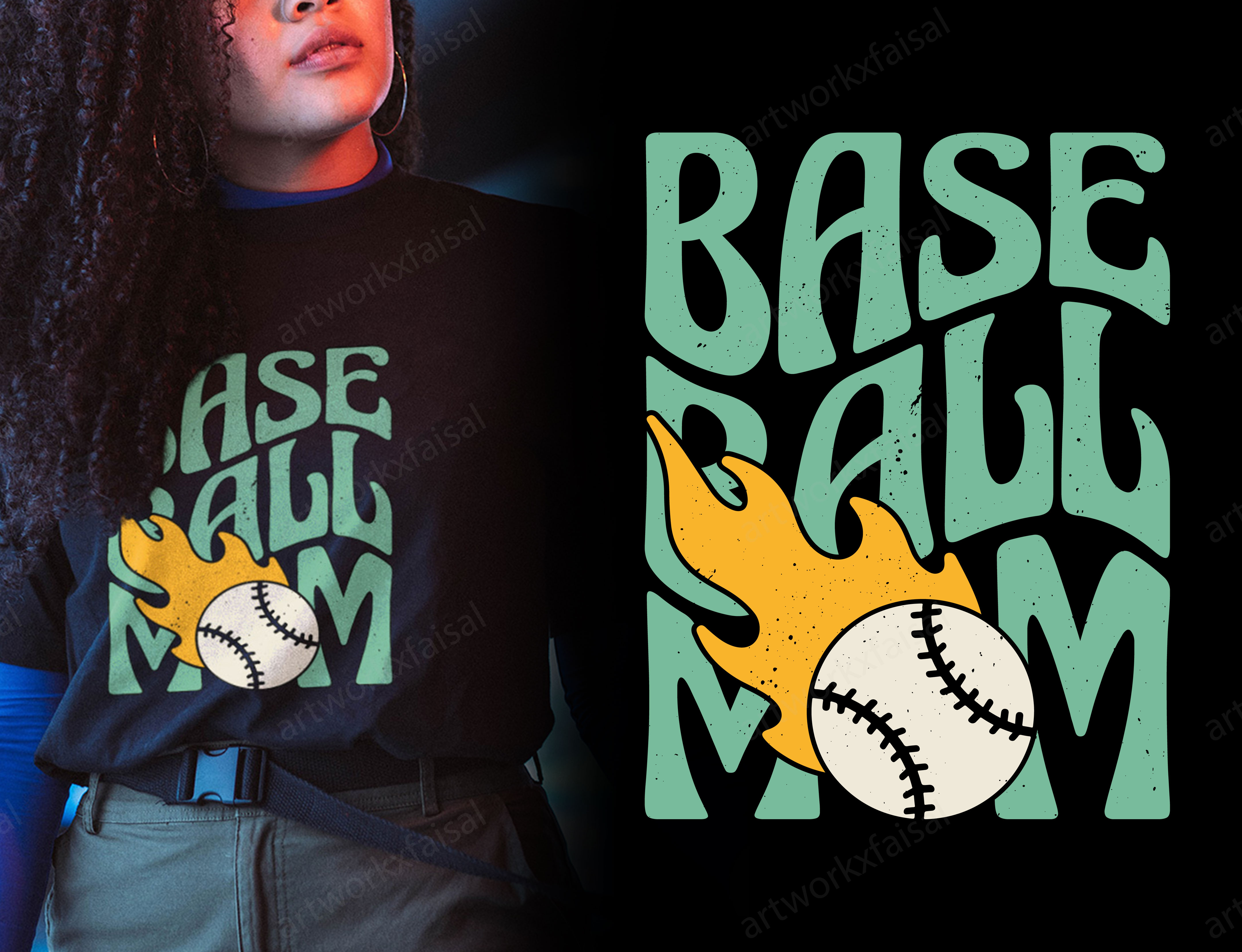 Baseball mom typography t-shirt design. by Retrotshirt on Dribbble