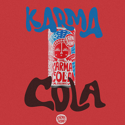 Karma Cola Poster Design for Karma Drinks graphic design poster design typography