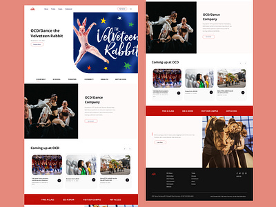 ODC/Dance Redesign hero landing page ui uiux ux web website