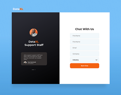 DataXL contact page. DailyUI dailyui ui