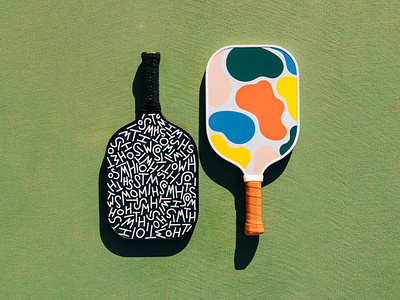 Pickleball Paddles abstract brand branding creative custom design fun graphic design hand drawn illustration paddles pickleball pickleball paddle product design showit swag web design website builder