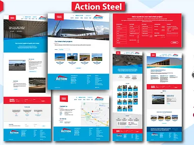 Action Steel - WordPress Business Website branding business website elementor ui ux website wordpress