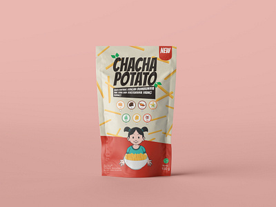 Chacha Potato | Pouch Design box design branding design graphic design label design packaging design pouch