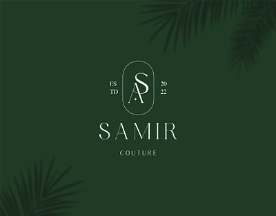 SAMIR Couture Logo Design 3d animation branding card couture design graphic design illustration logo modern motion graphics typography ui ux vector