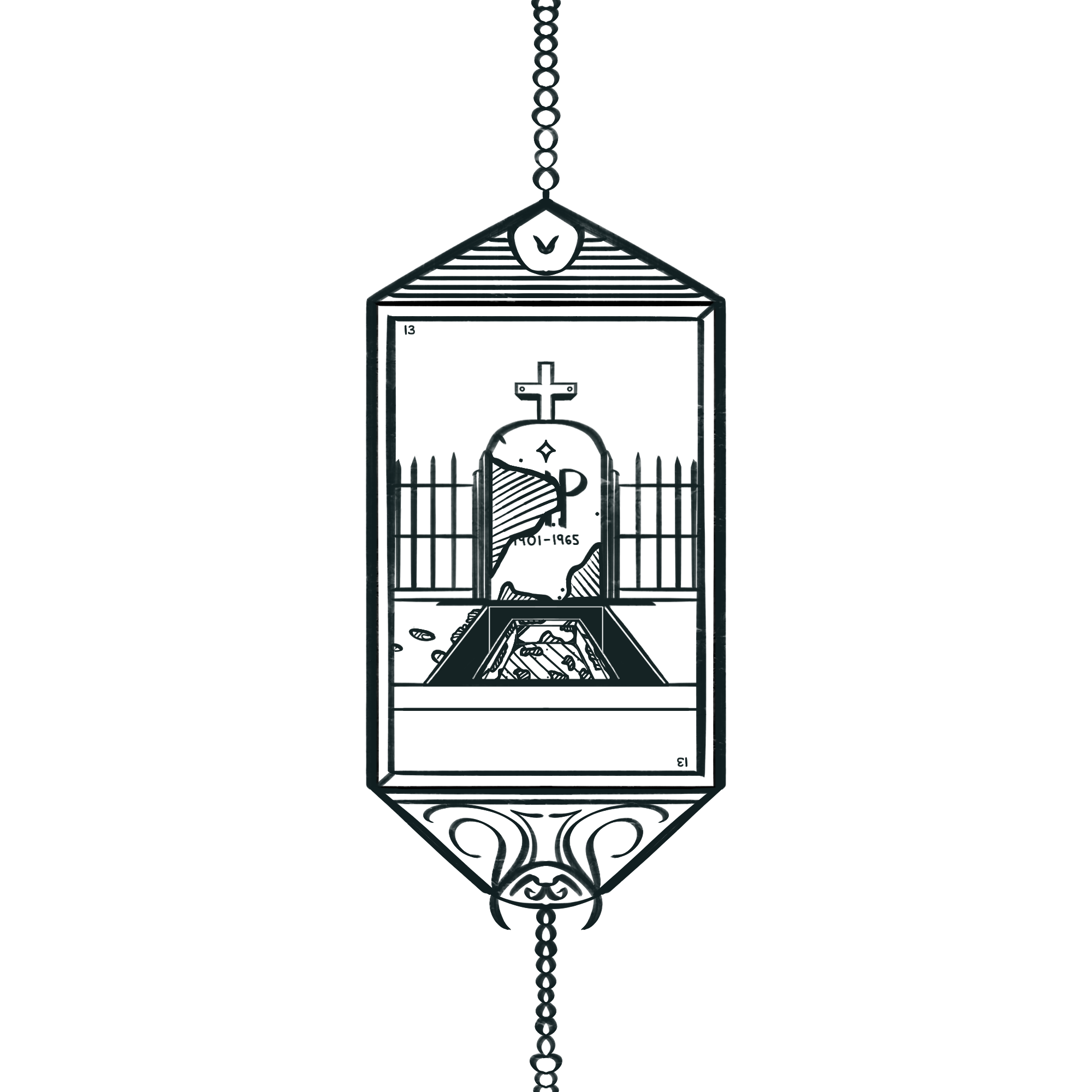 Inktober 2023 - 13 - Rise design grave illustration inktober inktober2023 rise