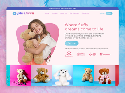 Plusheen daily ui desktop e commerce homepage plusheen plushie ui ui design website