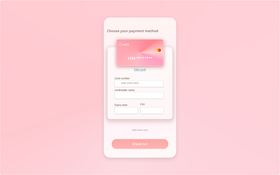 UI Design Challenge — Payment inputs in payment payment pink screen ui