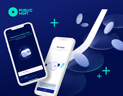 Public Mint · illustration 2d blockchain crypto digital fintech icon iconography illustration mobile app money product design sketch ui vector visual design wallet