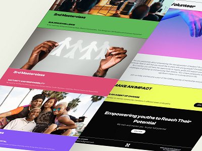 Project X landing page ui website youth