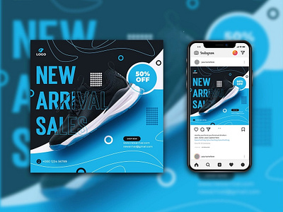 Shoe | Social Media Posts | Social Media Design - Promotional ad branding graphic design