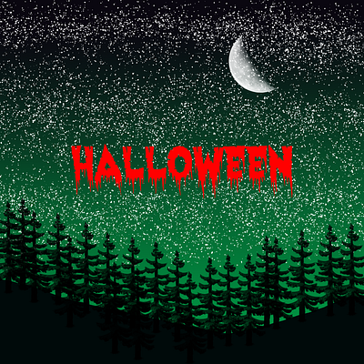 Happy Halloween. branding design graphic design halloween happy horror hunted illustration night scary spoonky vector