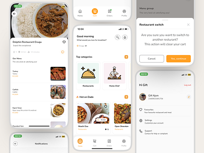 Dado Customer Application customer app food mobile order 7 delivery ui