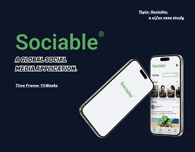 Sociable: A Global Social Media Application. app logo social media typography ui uiux