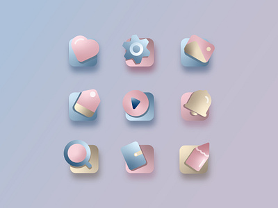 Icons design | Web vector blue gold graphic design highlights icon illustration phone pink ui ux vector