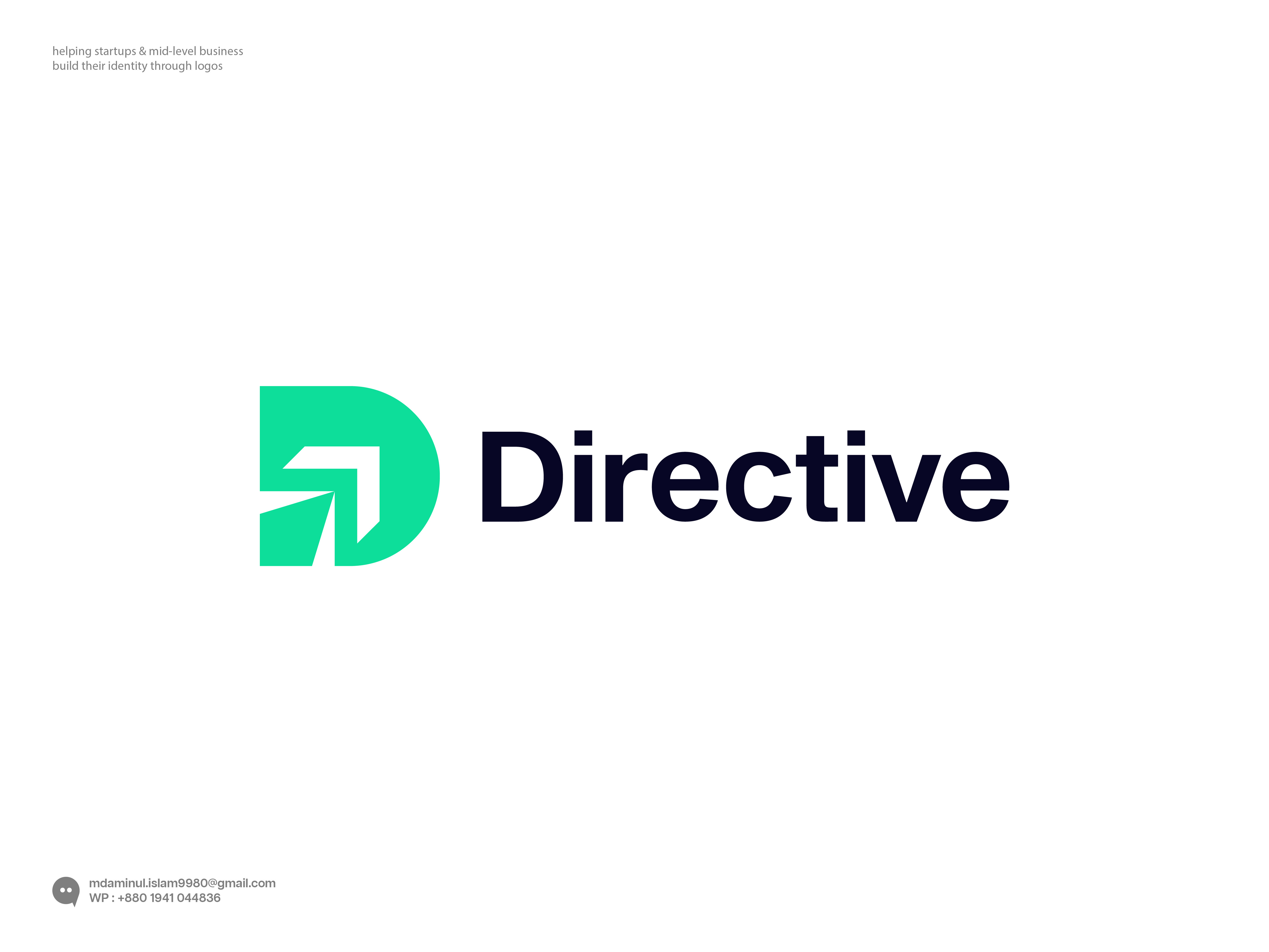 Directive Logo, Saas marketing, B2B, Growth, revenue, D logo by ...