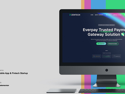 Zentech - Mobile App & Fintech Startup Elementor Template Kit agency app mobile applications dark digital elementor finance fintech modern website payment saas software startup technology template kit ui ux web website wordpress