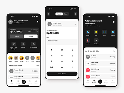 Dompetmu - Mobile E Wallet app design desogn exploration iphone june mobile ui ux wallet
