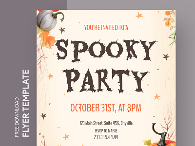 Halloween Party Invite Free Google Docs Template design docs document flyer flyers free google docs templates free template free template google docs google google docs halloween handout invitation invite print printing pumpkin template word