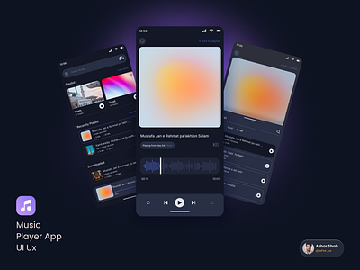 Music App UI | Music Player UI/UX Design app app ui app ux app ux design branding design graphic design music app player app ui ui design uiux ux ux design