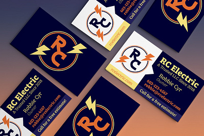 RC Electric adobe branding business card graphic design illustrator logo photoshop