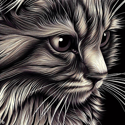 Maine Coon | Luxurious Fur | tracingflock ai art artificial intelligence cat life cat lover cats digital illustration graphic design illustration persian cat tracingflock