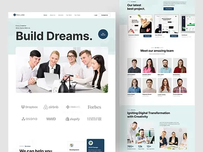 Digital Agency landing page Design agency agency landing page company corporate digital agency website landing page minimal ui ui ux ux design webdesign website website design