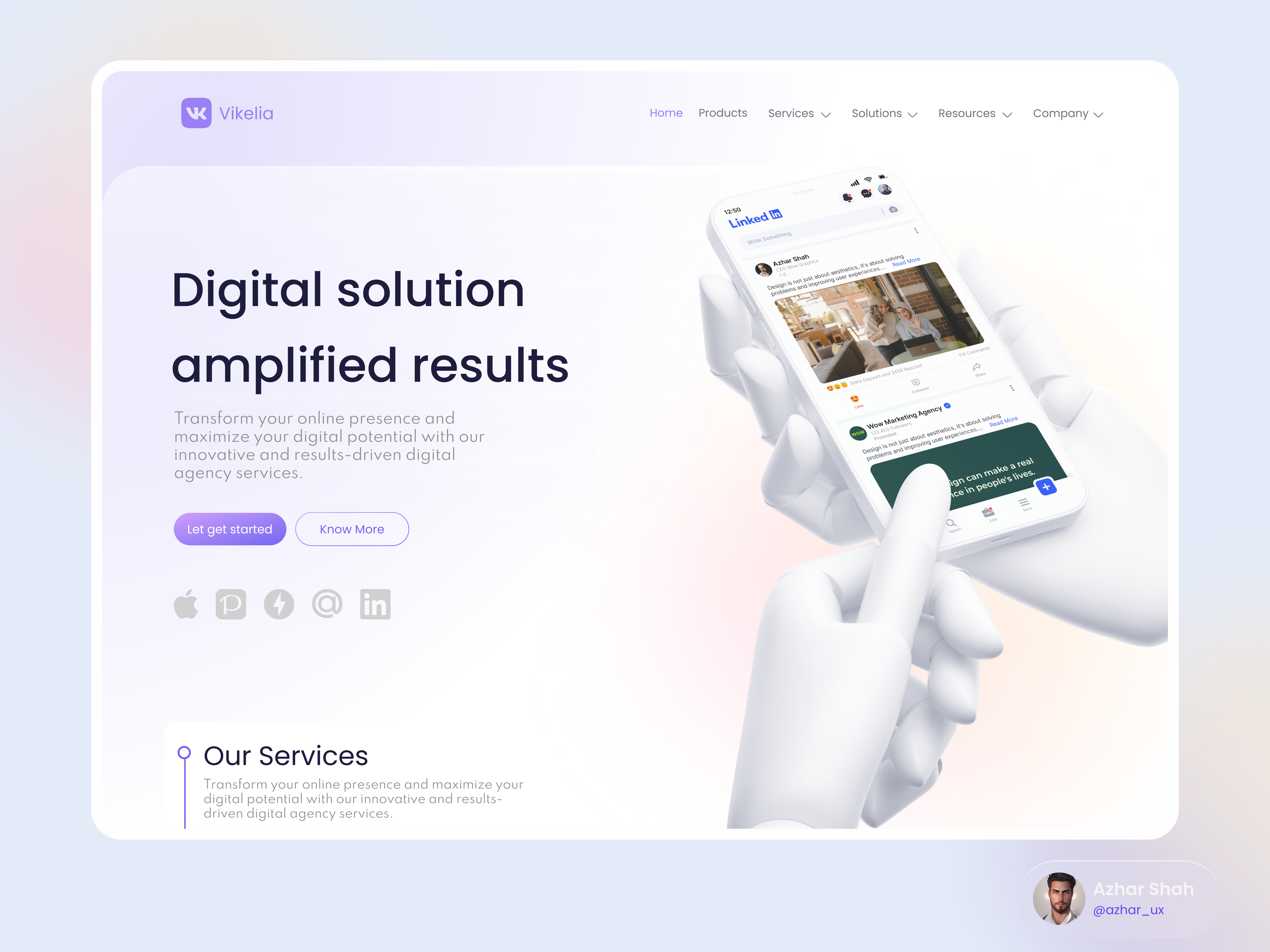 Digital Marketing Web UI/UX Design By Syed Azhar Hussain Shah On Dribbble